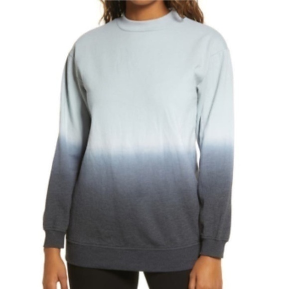 BP. Dip Dye Ombre Oversized Crewneck Sweatshirt Cotton Blend Pullover Womens XS - Picture 1 of 7
